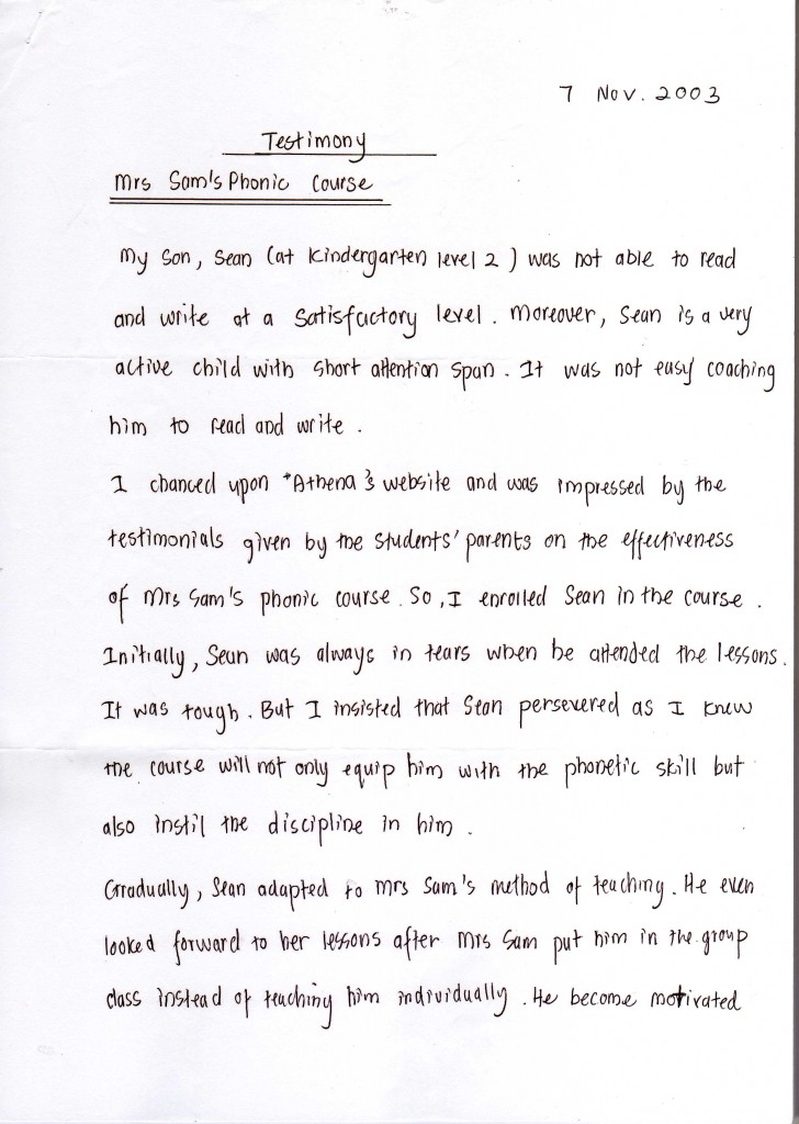 Mrs Sam Testimonials (26)